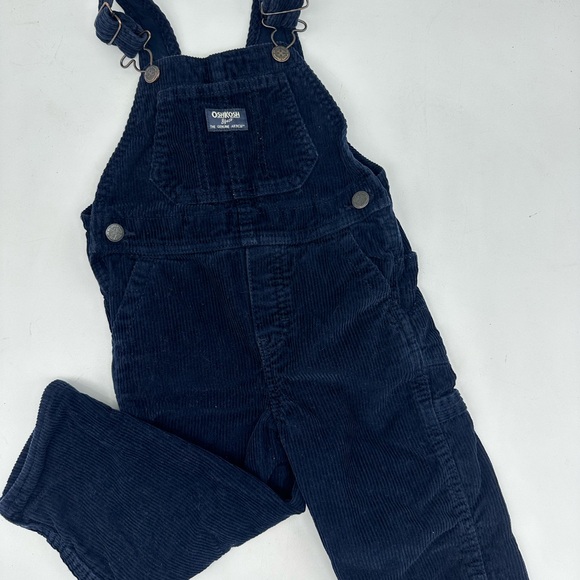 Boys OshKosh B’gosh navy blue corduroy overalls bibs 3T - Picture 1 of 4